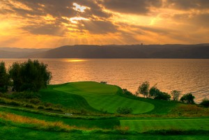 spring city lake course sunset